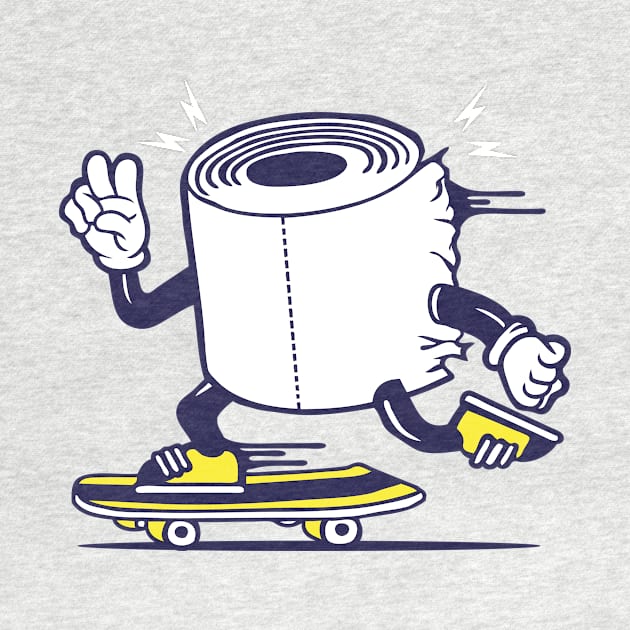 Toilet Paper Skateboarding by letnothingstopyou